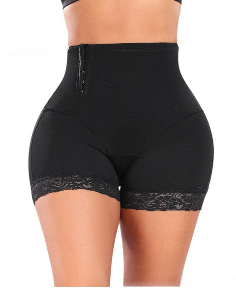 CurvyPower | UK shaper shorts Black / S Waist Trainer Lace Shaper Shorts with Side Buckle Closure
