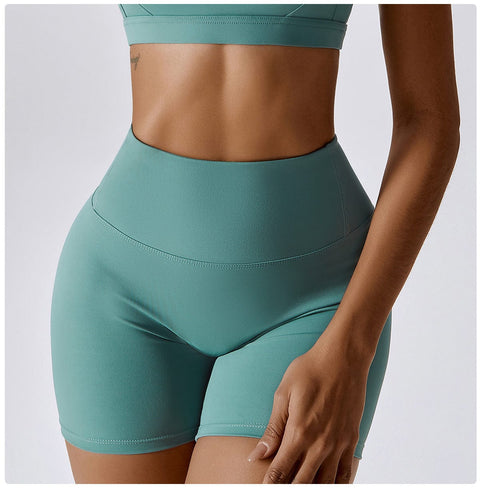 CurvyPower | UK shaper shorts Blue Green / S Women High Waist Hip Lifting Shapewear Gym Shorts