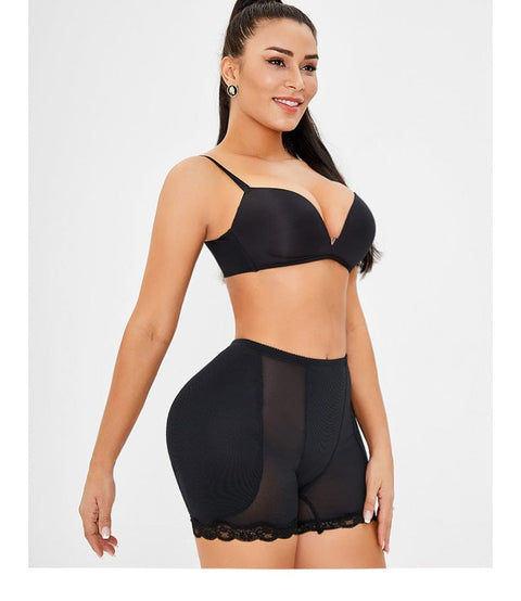 CurvyPower | UK shaper shorts High Waist Hip and Bum Lift Tummy Control Shaper Shorts with Lace Stitching