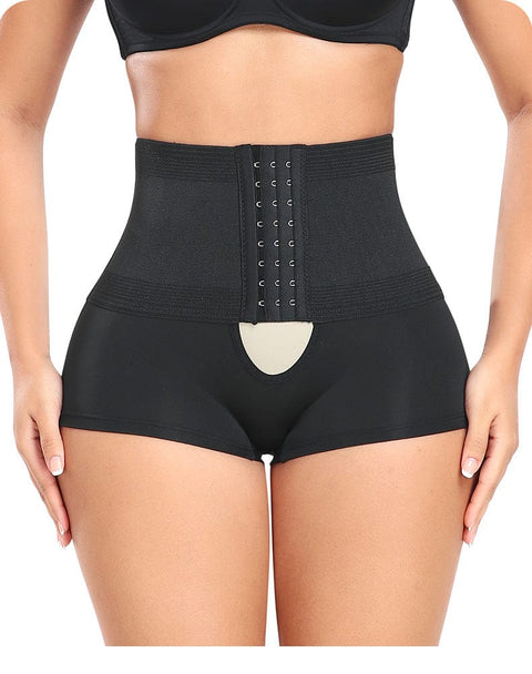 CurvyPower | UK shaper shorts High Waist Trainer Shaping Shorts with Front Hook and Eye Closure