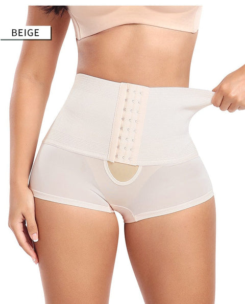 CurvyPower | UK shaper shorts High Waist Trainer Shaping Shorts with Front Hook and Eye Closure
