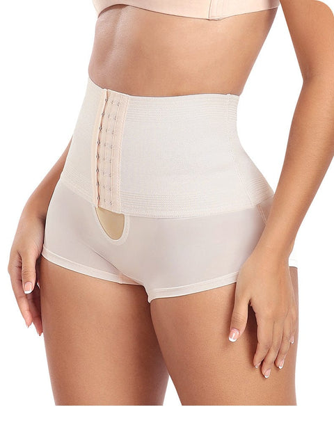 CurvyPower | UK shaper shorts High Waist Trainer Shaping Shorts with Front Hook and Eye Closure