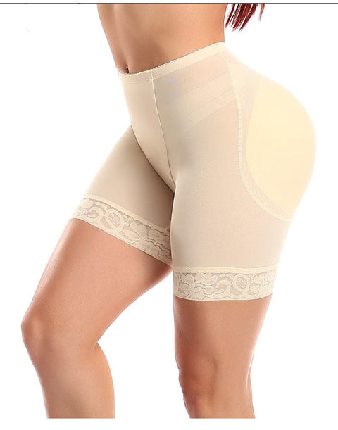 CurvyPower | UK shaper shorts Lace Bum Lifter High Waist Trainer Shaper Shorts with Hip Pads