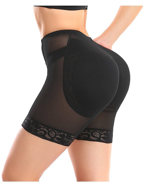 CurvyPower | UK shaper shorts Lace Bum Lifter High Waist Trainer Shaper Shorts with Hip Pads