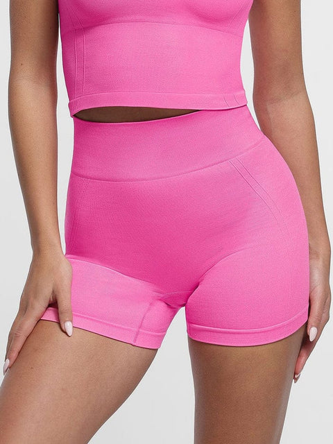 CurvyPower | UK shaper shorts Pink / S Tummy Control Seamless High-Waisted Peach Buttocks Shaping Sports Yoga Shorts Breathable Activewear