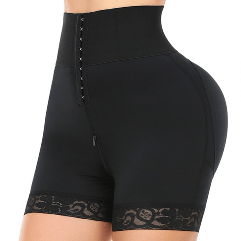 CurvyPower | UK shaper shorts Tummy Control Lace Open Gusset Shaping Shorts with Multi Row Hook and Eye Closure