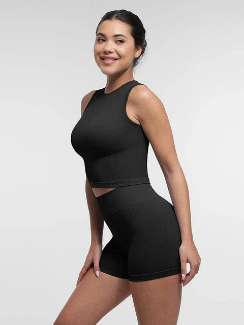 CurvyPower | UK shaper shorts Tummy Control Seamless High-Waisted Peach Buttocks Shaping Sports Yoga Shorts Breathable Activewear