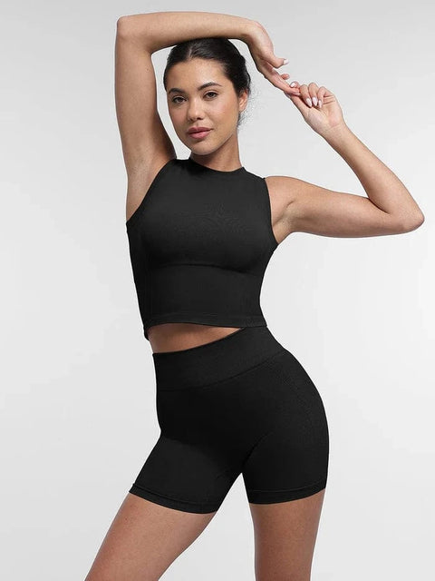 CurvyPower | UK shaper shorts Tummy Control Seamless High-Waisted Peach Buttocks Shaping Sports Yoga Shorts Breathable Activewear