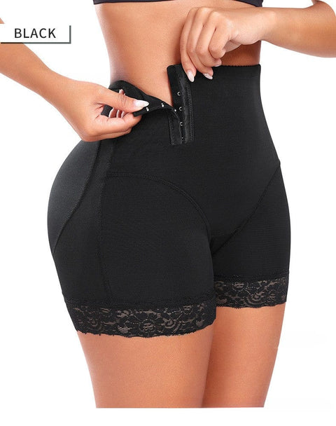 CurvyPower | UK shaper shorts Waist Trainer Lace Shaper Shorts with Side Buckle Closure