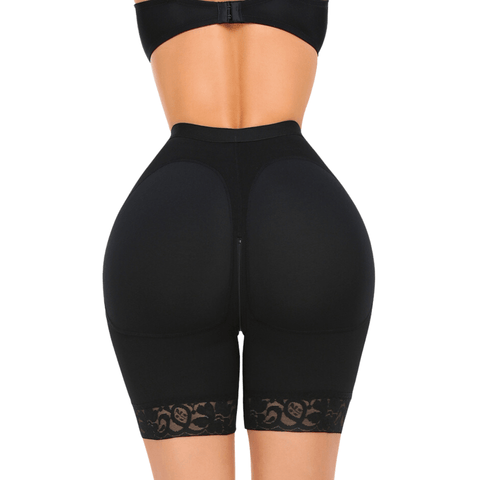 CurvyPower | UK shaper shorts Women Zippered Lace Shaping Shorts with Hook and Eye Closure