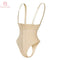 CurvyPower | Be You ! Shapewear Beige / S Women Bodysuit Lowback Front Zipper Shaper Brief