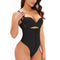 CurvyPower | Be You ! Shapewear Black / S Women Bodysuit Lowback Front Zipper Shaper Brief