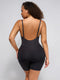 CurvyPower shapewear bodysuit Plunge Low-Back Mid-Thigh Shapewear Bodysuit With Built-in Removable Hip Pads