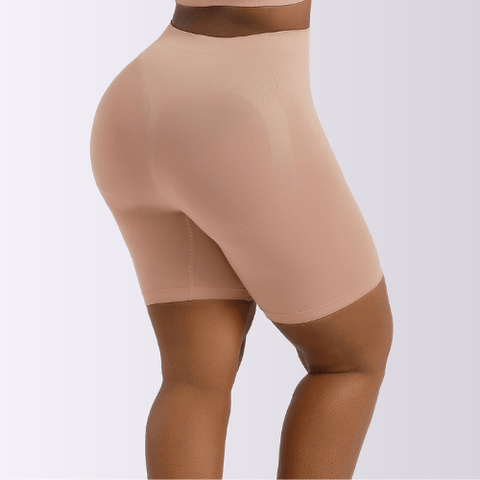 CurvyPower | UK Shapewear Seamless Non Wired Bra and Tummy Control Shaper Shorts Set