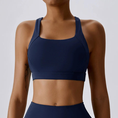 CurvyPower | UK Sports Bra Badge Blue / S Shockproof Wireless Supportive Sports Bra for Women