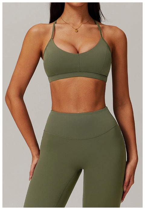 CurvyPower | UK Sports Bra Green / S High-Support Sports Bra for Women with Removable Pads