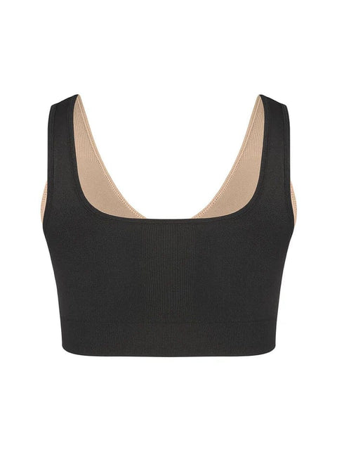 CurvyPower | UK Sports Bra Wireless Bust Support Shaper Bra with Removable Pads