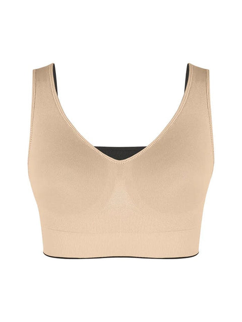 CurvyPower | UK Sports Bra Wireless Bust Support Shaper Bra with Removable Pads