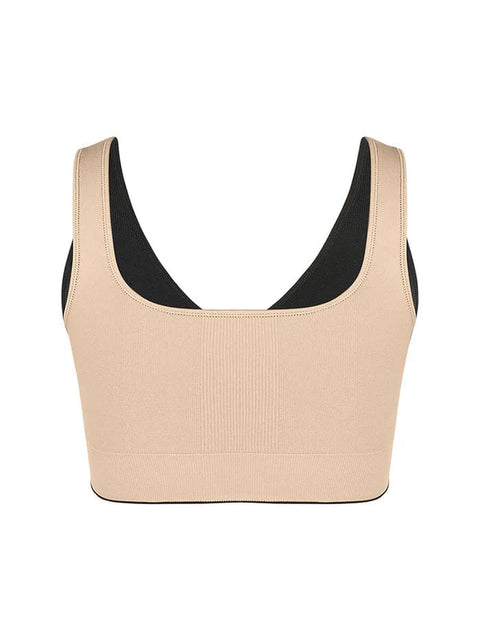 CurvyPower | UK Sports Bra Wireless Bust Support Shaper Bra with Removable Pads