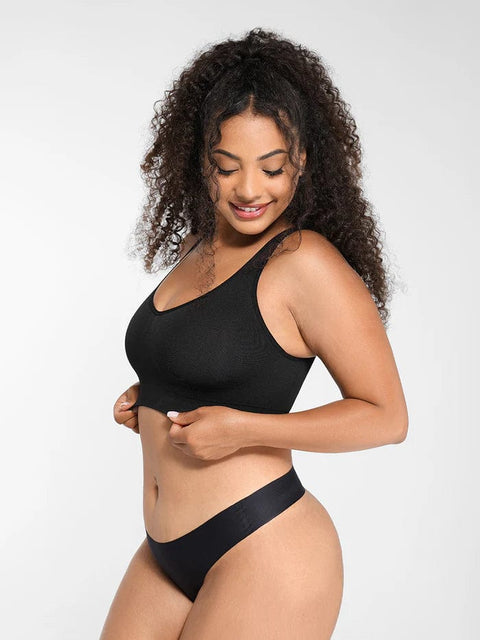 CurvyPower | UK Sports Bra Wireless Bust Support Shaper Bra with Removable Pads