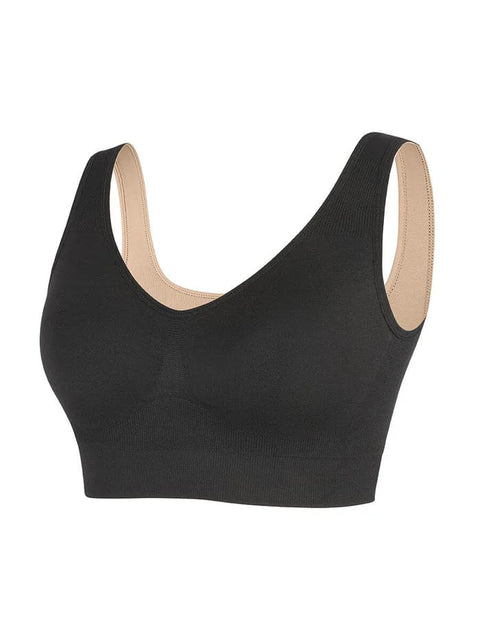 CurvyPower | UK Sports Bra Wireless Bust Support Shaper Bra with Removable Pads