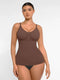 CurvyPower | UK Tank Top Dark Brown / XS Seamless Tank Top with Bust Support and Waist & Abdomen Shaping Control