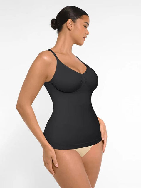 CurvyPower | UK Tank Top Seamless Tank Top with Bust Support and Waist & Abdomen Shaping Control