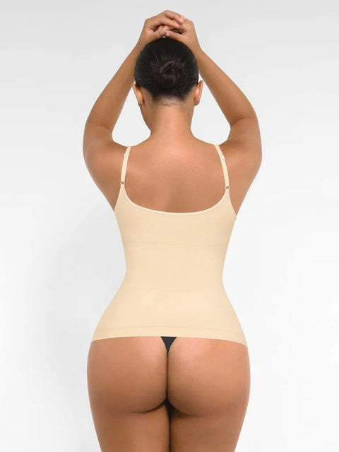 CurvyPower | UK Tank Top Seamless Tank Top with Bust Support and Waist & Abdomen Shaping Control
