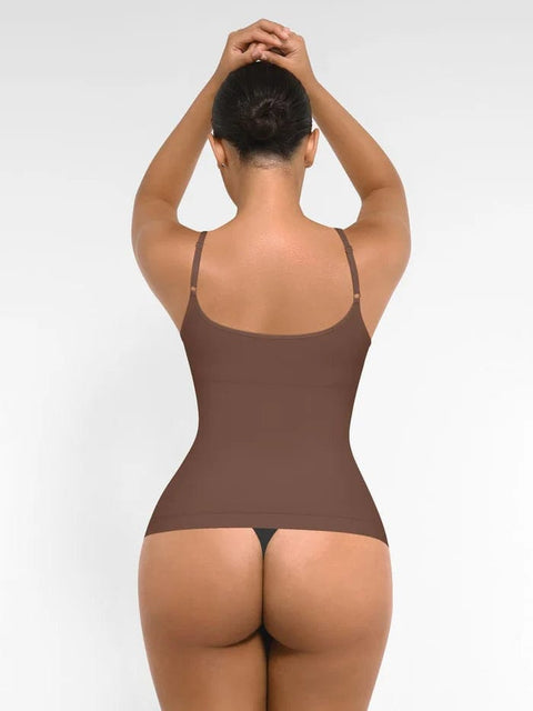 CurvyPower | UK Tank Top Seamless Tank Top with Bust Support and Waist & Abdomen Shaping Control