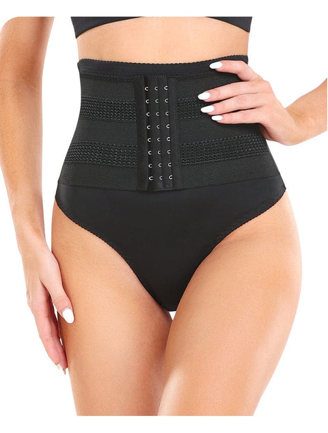 CurvyPower | UK Underwear Black / S High Waist Trainer Shaping Underwear with Hook and Eye Closure