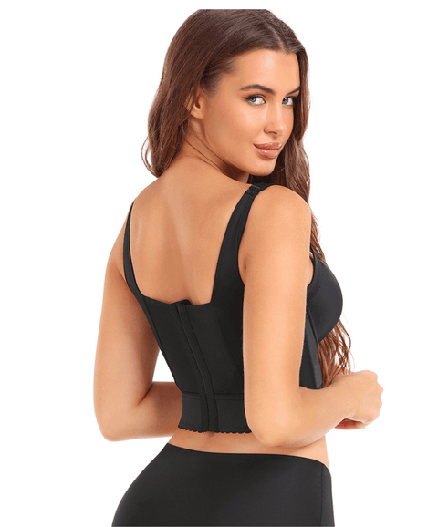 CurvyPower | UK Underwear Women's Lace Front Closure Corset with Built in Bra