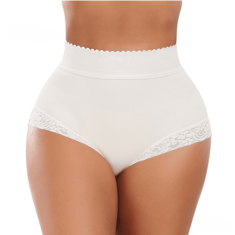 CurvyPower | UK Waist Cincher White / S Women High Waist Cincher Lace Shaping Shorts