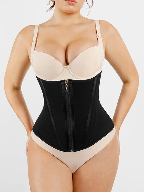 CurvyPower | UK Waist Trainer Black / XXS Sliming Waist Trainer Shapewear with 15 Built In Steel Bone