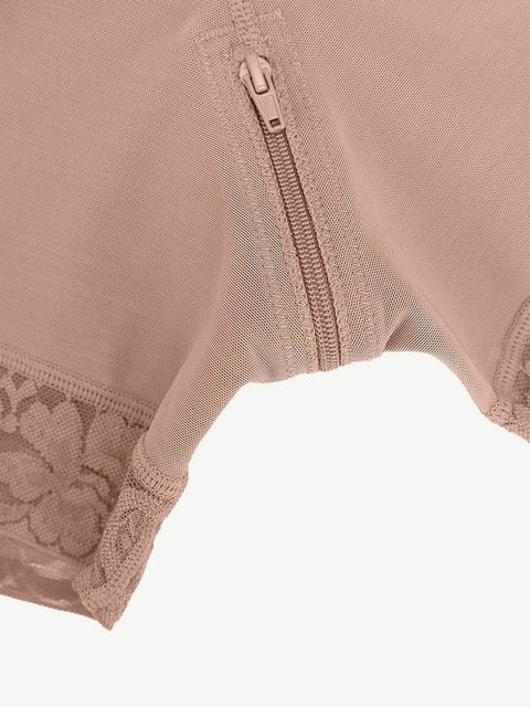 CurvyPower | UK Waist Trainer Elegant Lace Waist Trainer Compression Shapewear Shorts