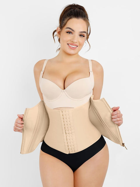 CurvyPower | UK Waist Trainer Sliming Waist Trainer Shapewear with 15 Built In Steel Bone