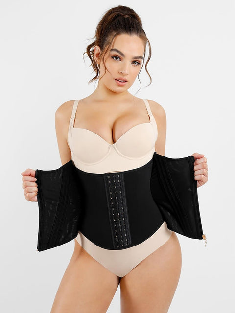 CurvyPower | UK Waist Trainer Sliming Waist Trainer Shapewear with 15 Built In Steel Bone
