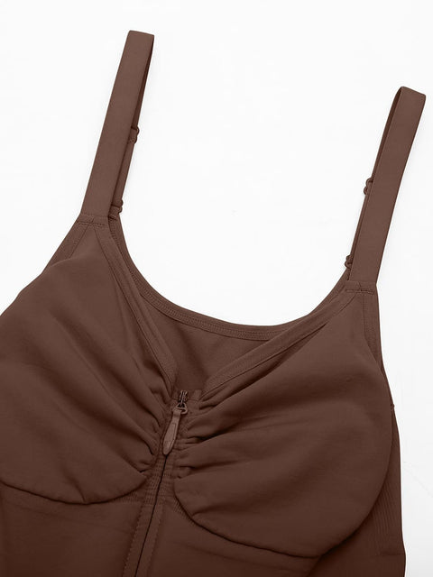 Curvypower Women's Apparel > Shapewear > Bodysuits Invisible Zip Seamless Shapewear Bodysuit with Tummy Control