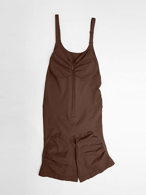 Curvypower Women's Apparel > Shapewear > Bodysuits Invisible Zip Seamless Shapewear Bodysuit with Tummy Control