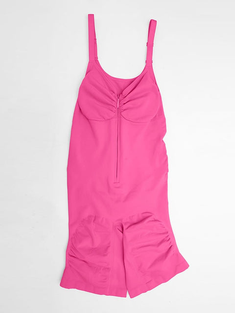 Curvypower Women's Apparel > Shapewear > Bodysuits Invisible Zip Seamless Shapewear Bodysuit with Tummy Control