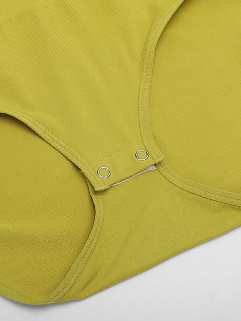Curvypower Women's Apparel > Shapewear > Bodysuits Seamless Shapewear Bodysuit with Tummy Control & Crew Neck