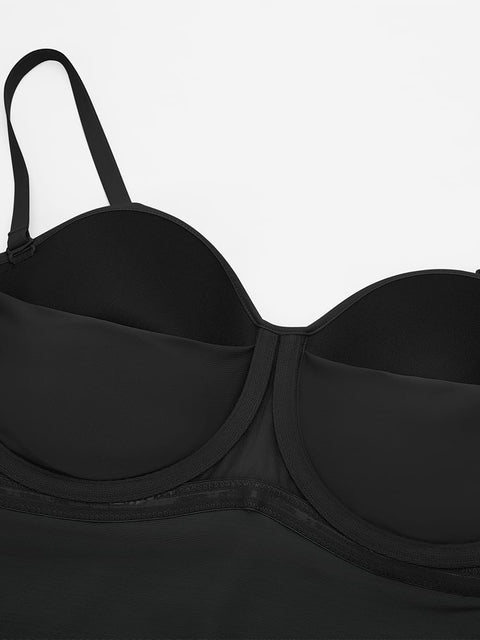 Curvypower Women's Apparel > Shapewear > Bodysuits Seamless Underwire Half Cup Shapewear Bodysuit with Removable Pads