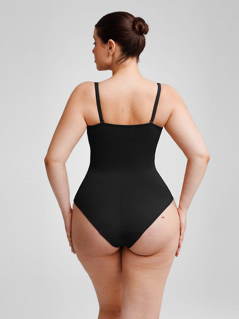 Curvypower Women's Apparel > Shapewear > Bodysuits Seamless Underwire Half Cup Shapewear Bodysuit with Removable Pads