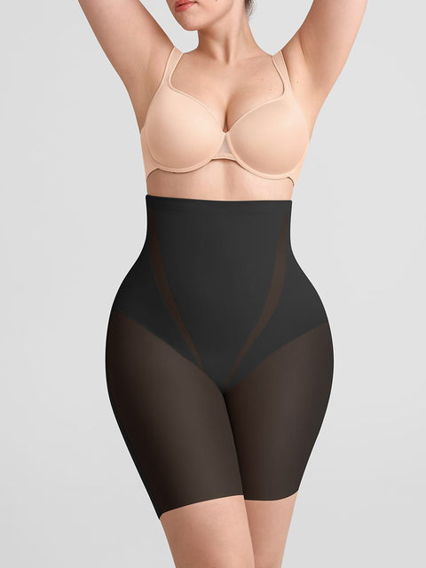 Curvypower Women's Apparel > Shapewear > Shorts Black / S Seamless High Waist Shapewear Shorts with Tummy Control & Bum Lifter