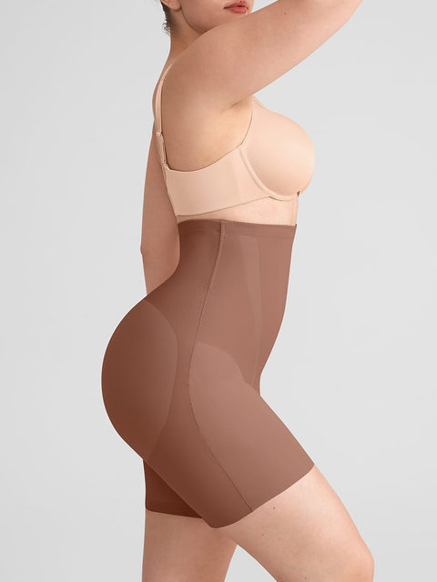 Curvypower Women's Apparel > Shapewear > Shorts Seamless High Waist Shapewear Shorts with Tummy Control & Bum Lifter