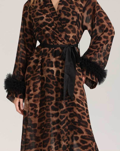 Curvypower Women's Apparel > Sleepwear > Nightgowns leopard print / Standard size Leopard Print Nightgown Sleepwear for Women