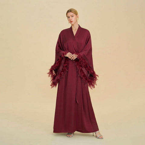 Curvypower Women's Apparel > Sleepwear > Nightgowns Luxury Women's Nightdress, Elegant Dressing Bridal Nightgown Robe