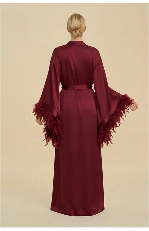 Curvypower Women's Apparel > Sleepwear > Nightgowns Luxury Women's Nightdress, Elegant Dressing Bridal Nightgown Robe