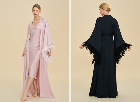 Curvypower Women's Apparel > Sleepwear > Nightgowns Luxury Women's Nightdress, Elegant Dressing Bridal Nightgown Robe