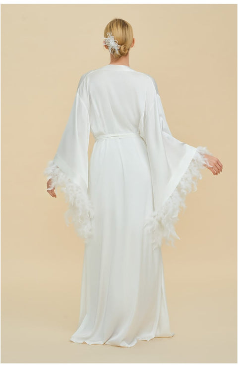Curvypower Women's Apparel > Sleepwear > Nightgowns Luxury Women's Nightdress, Elegant Dressing Bridal Nightgown Robe