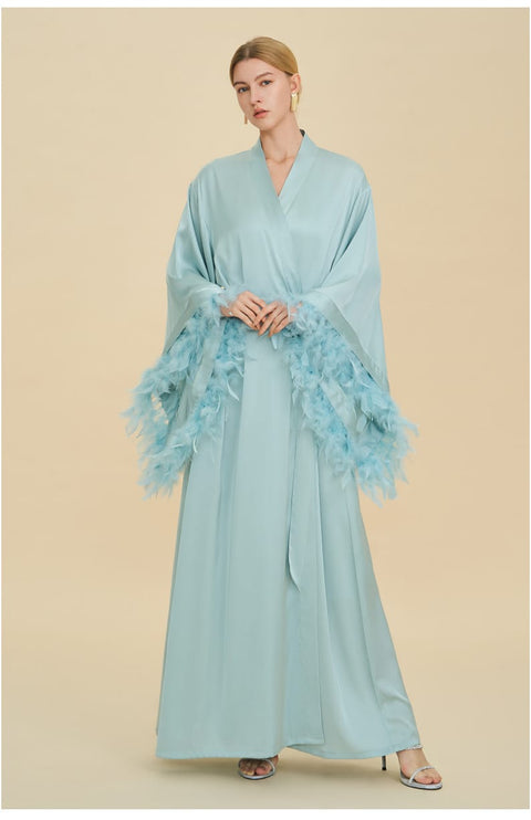 Curvypower Women's Apparel > Sleepwear > Nightgowns Luxury Women's Nightdress, Elegant Dressing Bridal Nightgown Robe